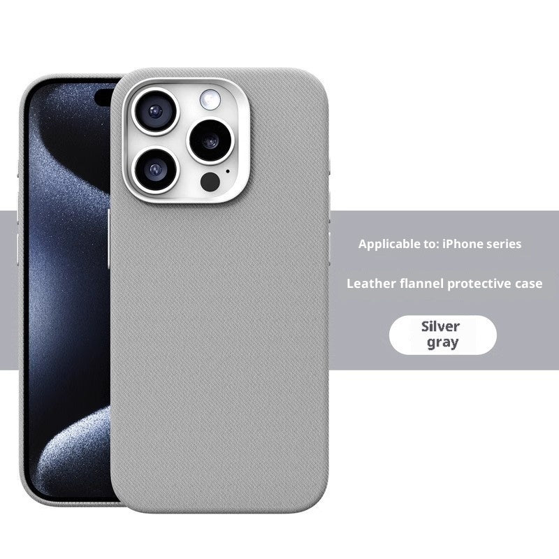 Leather Flannel Fabric Magnetic iPhone Phone Case - EBuyGoods