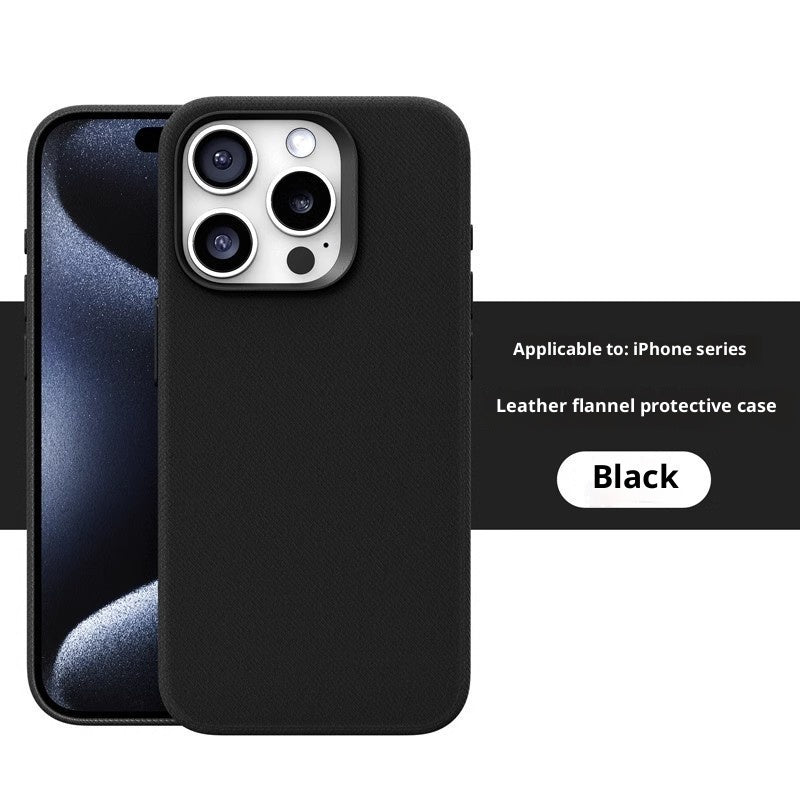 Leather Flannel Fabric Magnetic iPhone Phone Case - EBuyGoods