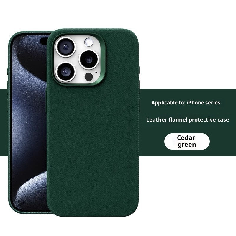 Leather Flannel Fabric Magnetic iPhone Phone Case - EBuyGoods