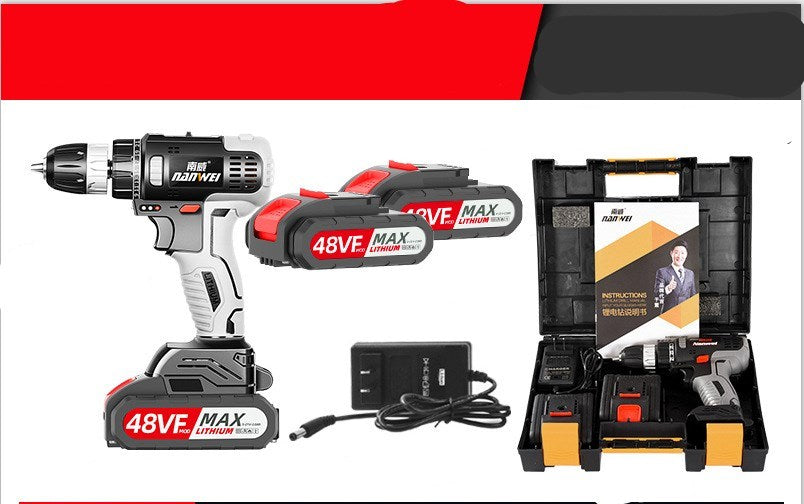 Power Tool Rechargeable Drill Household Lithium Electric Drill - EBuyGoods