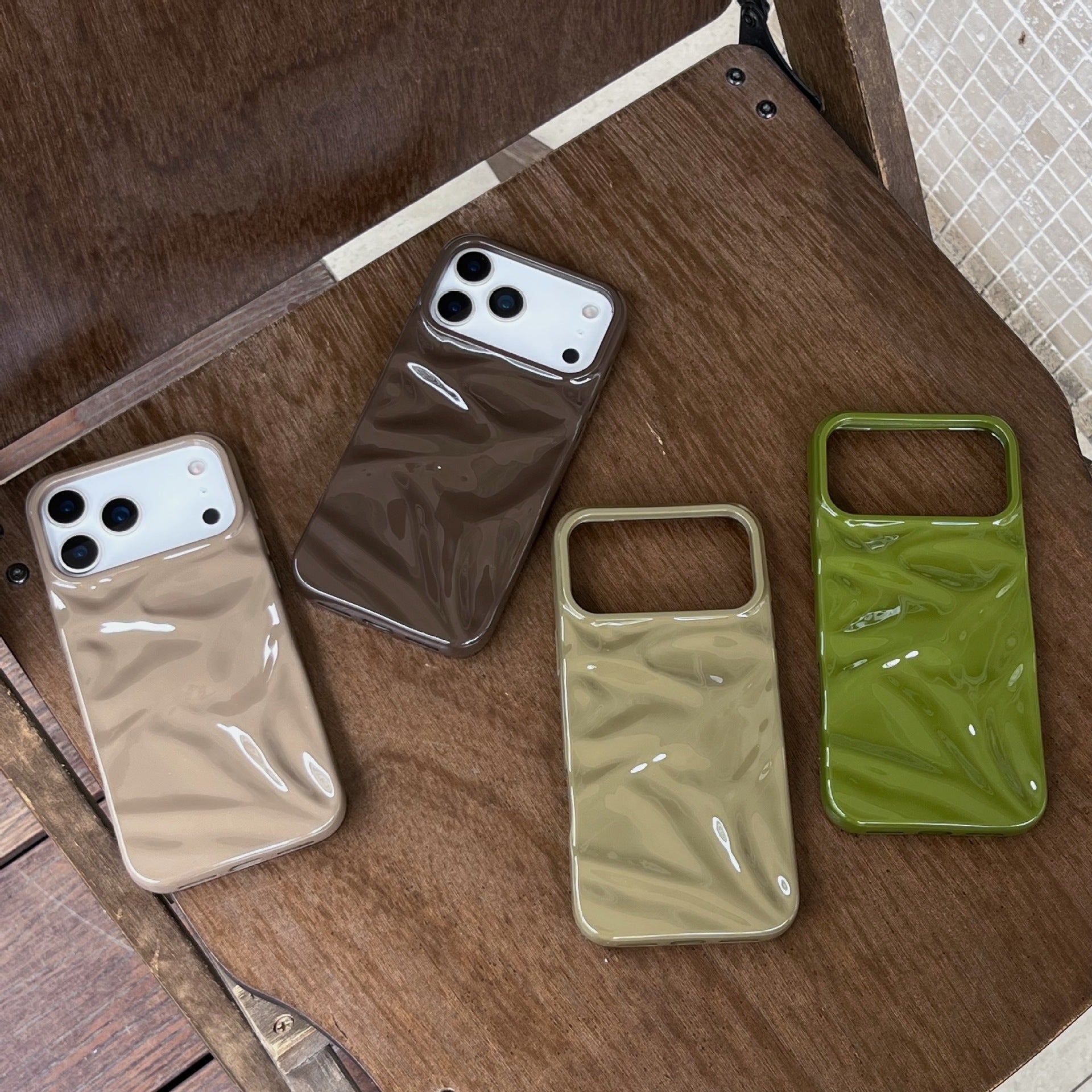 Three-dimensional Pleated Pattern Autumn And Winter Colour iPhone Phone Case - EBuyGoods