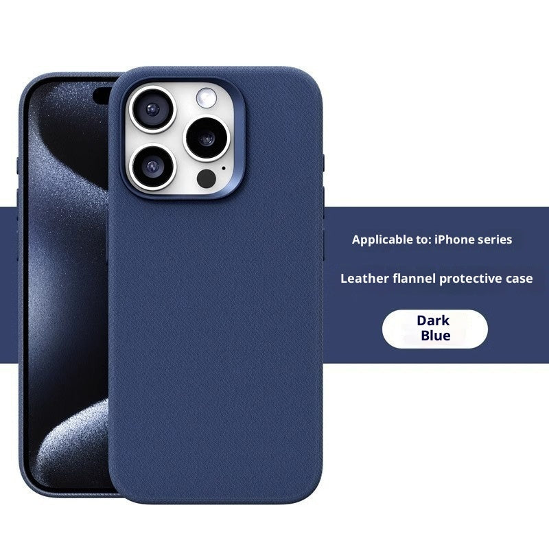 Leather Flannel Fabric Magnetic iPhone Phone Case - EBuyGoods