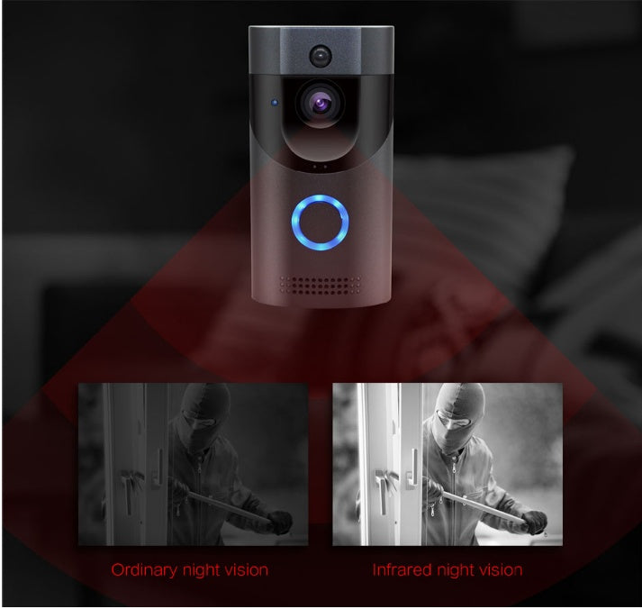 Home alarm smart wifi video doorbell wireless video intercom doorbell mobile phone remote video sea H1 program - EBuyGoods