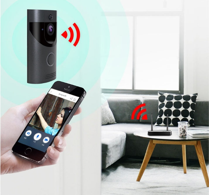 Home alarm smart wifi video doorbell wireless video intercom doorbell mobile phone remote video sea H1 program - EBuyGoods