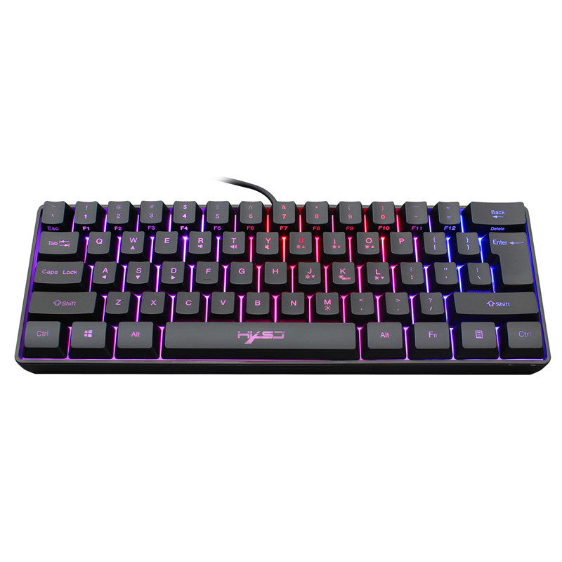 61-key Gaming Membrane Keyboard RGB Light Mini Keyboard - EBuyGoods