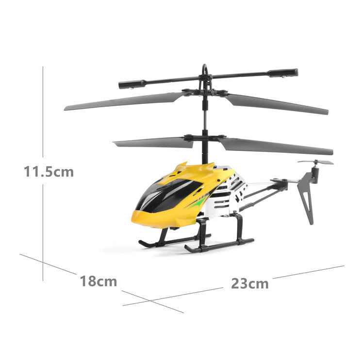 Through Alloy Anti-Fall Remote Control Aircraft, Aviation Model Children'S Toy Cross-Border Helicopter