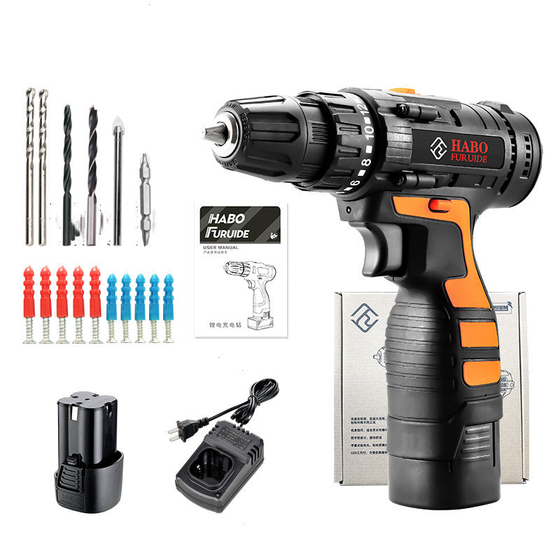 12V Lithium Electric Drill Rechargeable Multifunctional Household Electric Screwdriver - EBuyGoods