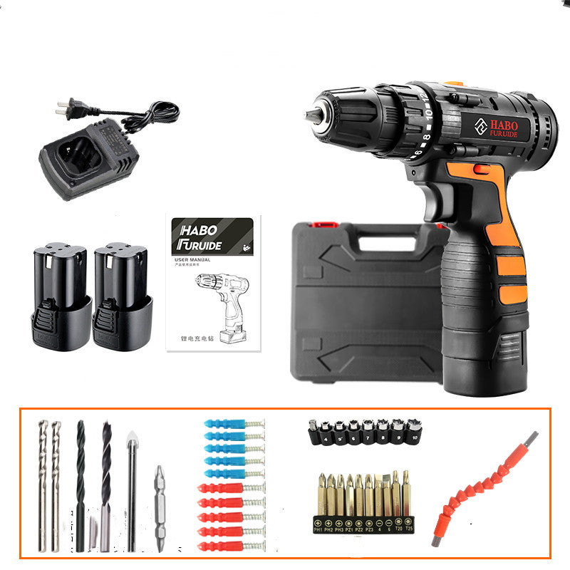 12V Lithium Electric Drill Rechargeable Multifunctional Household Electric Screwdriver - EBuyGoods
