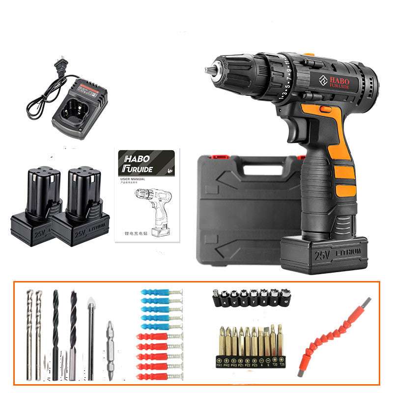 12V Lithium Electric Drill Rechargeable Multifunctional Household Electric Screwdriver - EBuyGoods