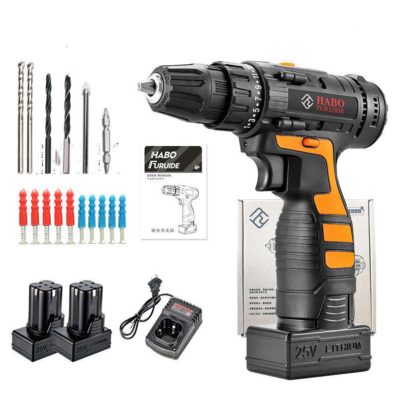 12V Lithium Electric Drill Rechargeable Multifunctional Household Electric Screwdriver - EBuyGoods