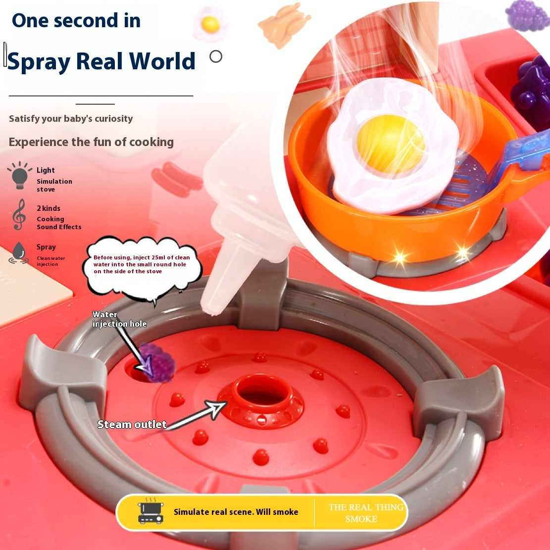 Cross-border Hot Children Play House Simulated Kitchen Toy Suit Dining Table Cooking Kitchenware Girls' Toys - EBuyGoods