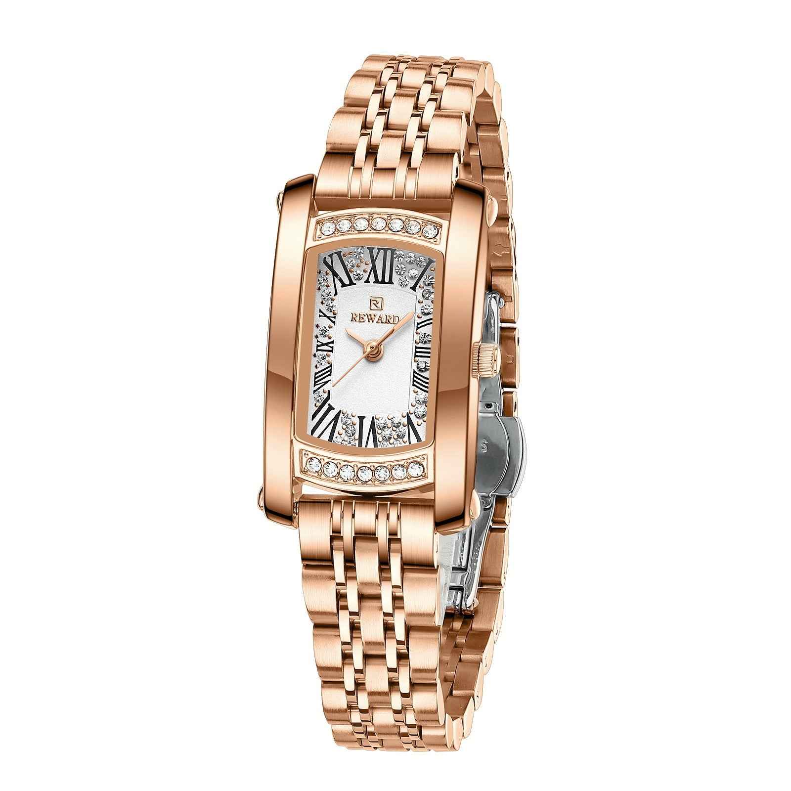 Affordable Luxury Fashion Waterproof Women's Square Quartz Wrist Watch