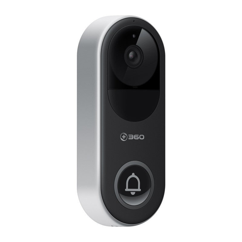 Smart doorbell camera with a bell icon on a white background