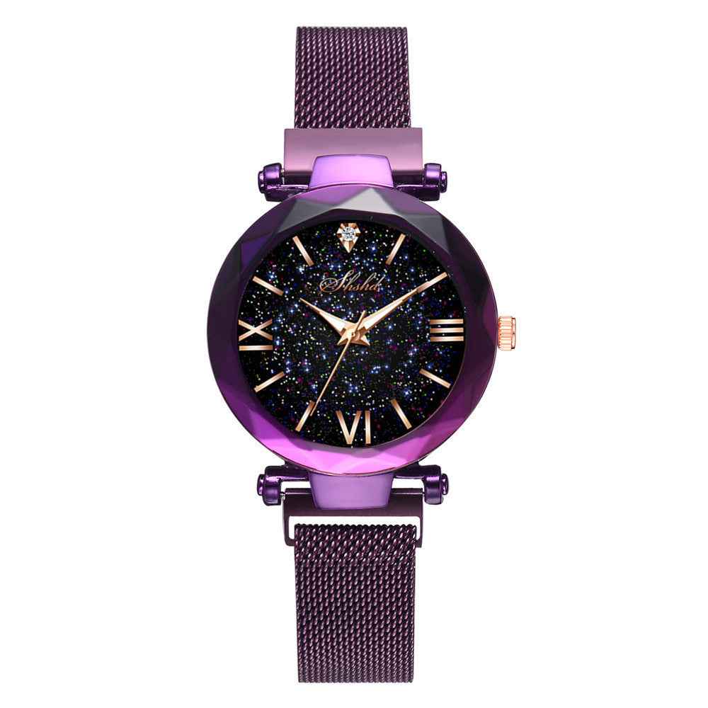 Starry Quartz Watch Lazy Magnet Strap