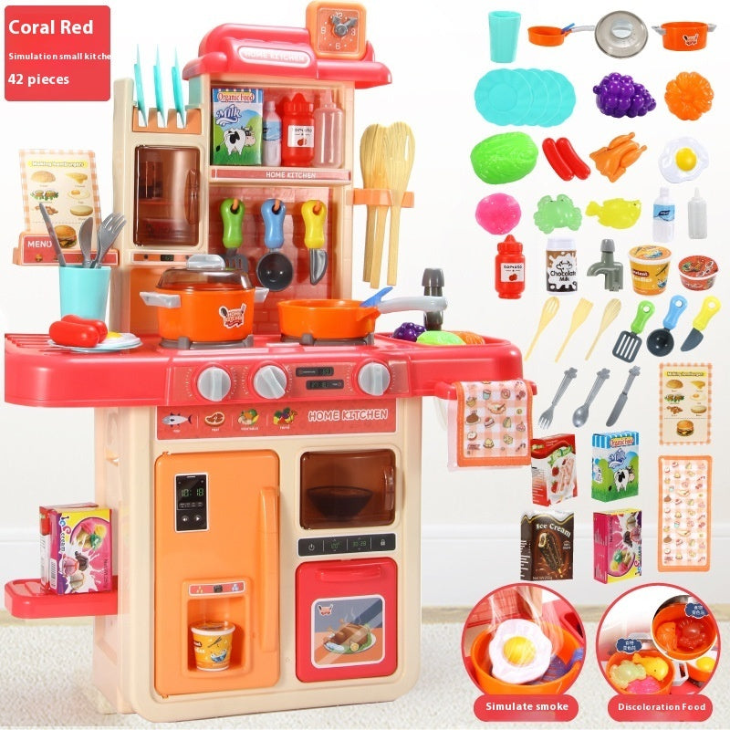 Cross-border Hot Children Play House Simulated Kitchen Toy Suit Dining Table Cooking Kitchenware Girls' Toys - EBuyGoods