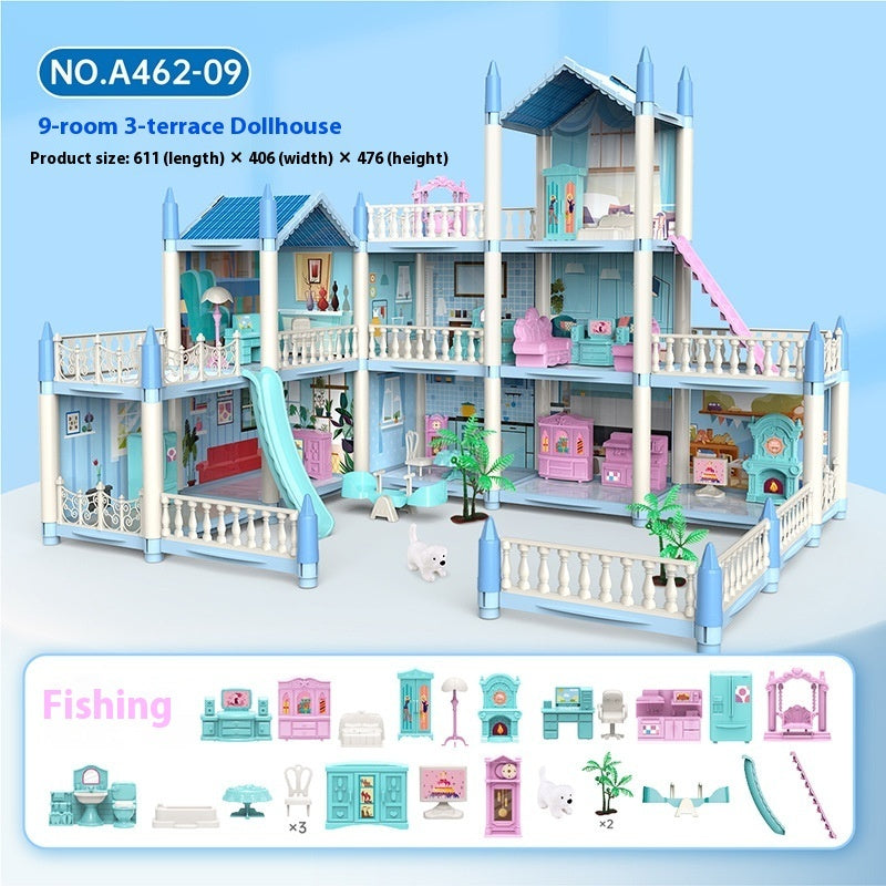 Girls Playing House Diy Assembled Princess House Villa Toys - EBuyGoods