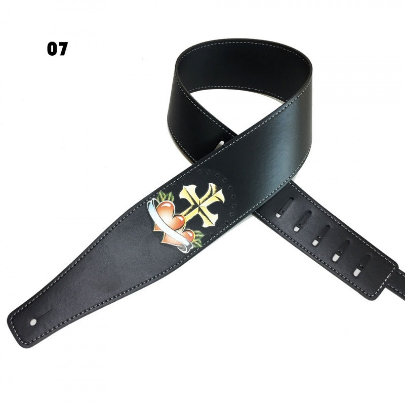 Color Printing Folk Guitar Shoulder Strap Musical Instrument Accessories - EBuyGoods