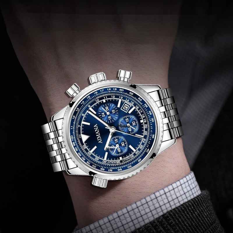 Quartz Three Eyes And Six Needles Men's Watch