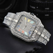 Men's Square Fashion Trend Full Diamond Watch