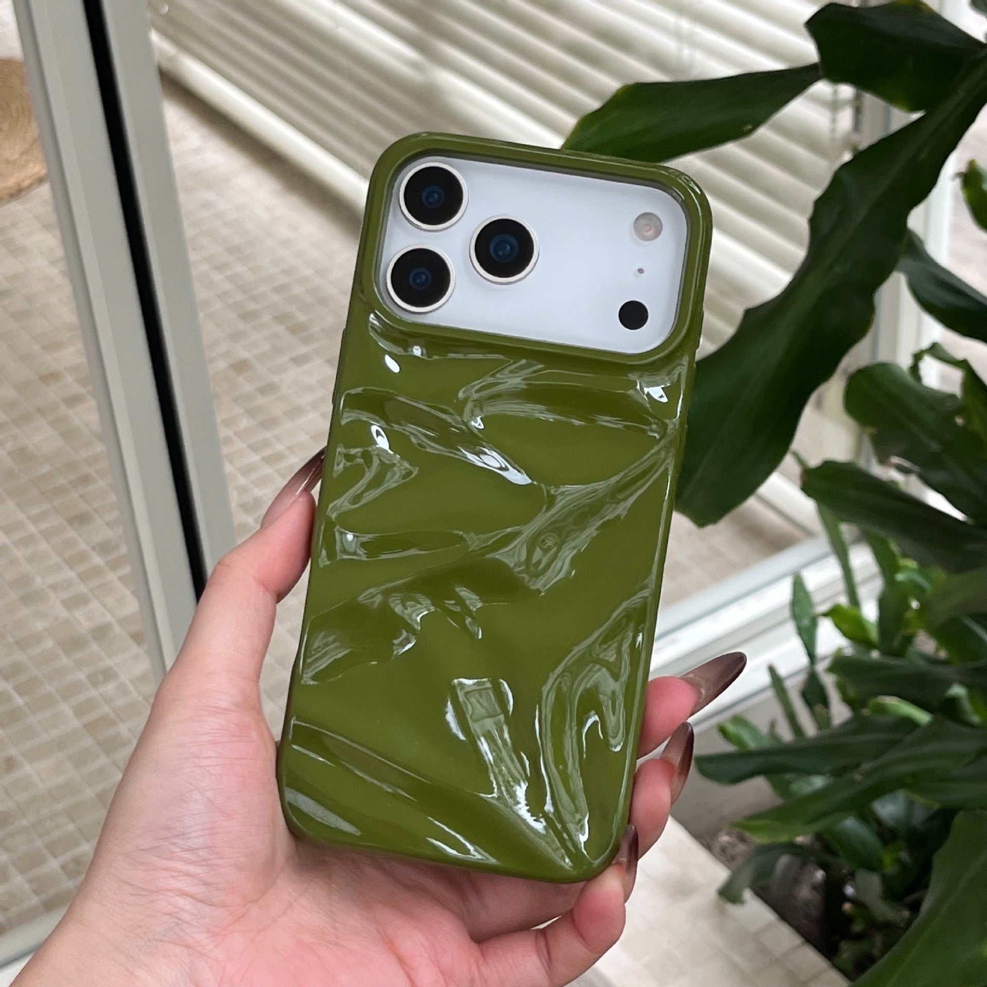 Three-dimensional Pleated Pattern Autumn And Winter Colour iPhone Phone Case - EBuyGoods