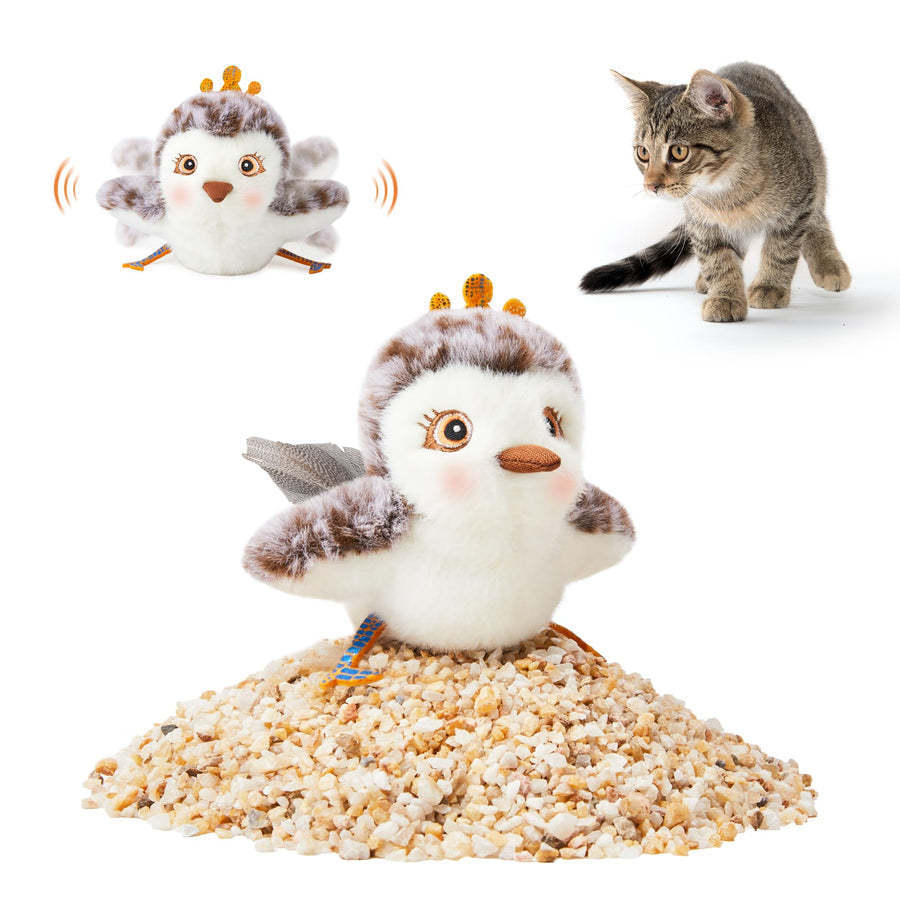 Interactive Cat Plush Toys For Indoor Cats Automatic Flapping Bird Cat Toy USB Rechargeable Electronic Pet Enrichment Toys - EBuyGoods