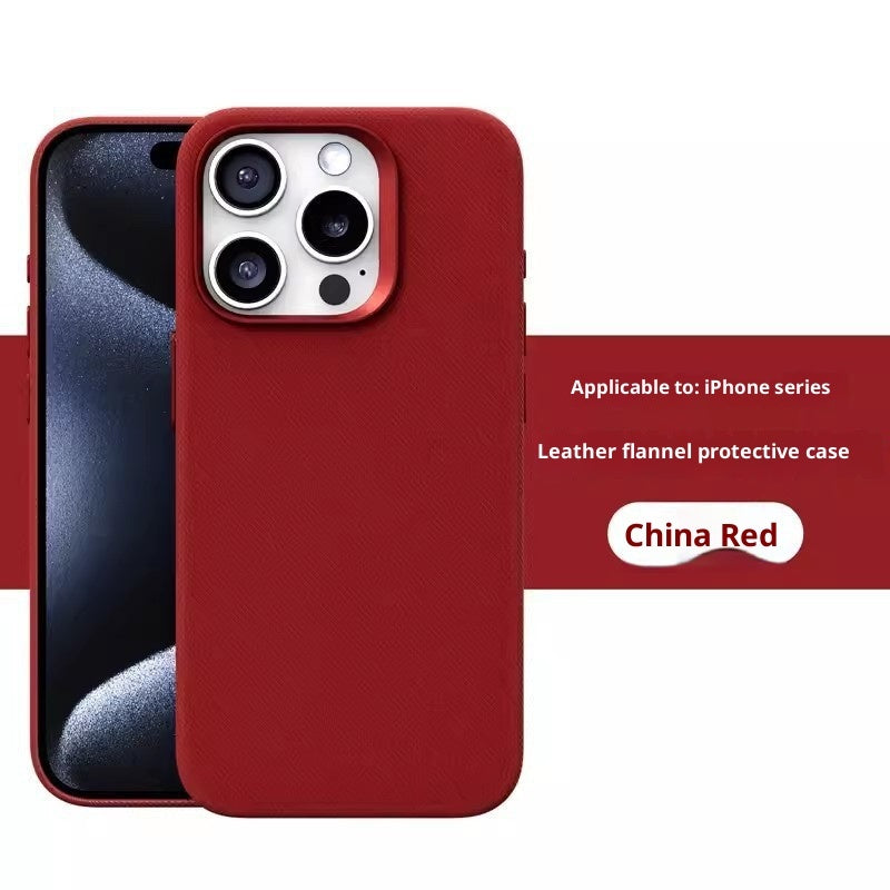 Leather Flannel Fabric Magnetic iPhone Phone Case - EBuyGoods