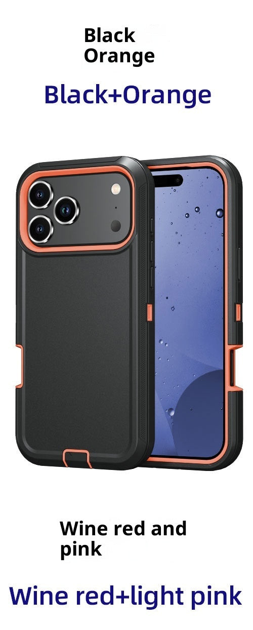 Applicable To New 17promax Three-proof Robot Solid Colour iPhone Phone Case - EBuyGoods