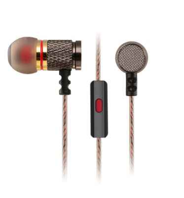 In-ear headphones metal subwoofer headphones mobile music MP3 subwoofer explosion models headphones