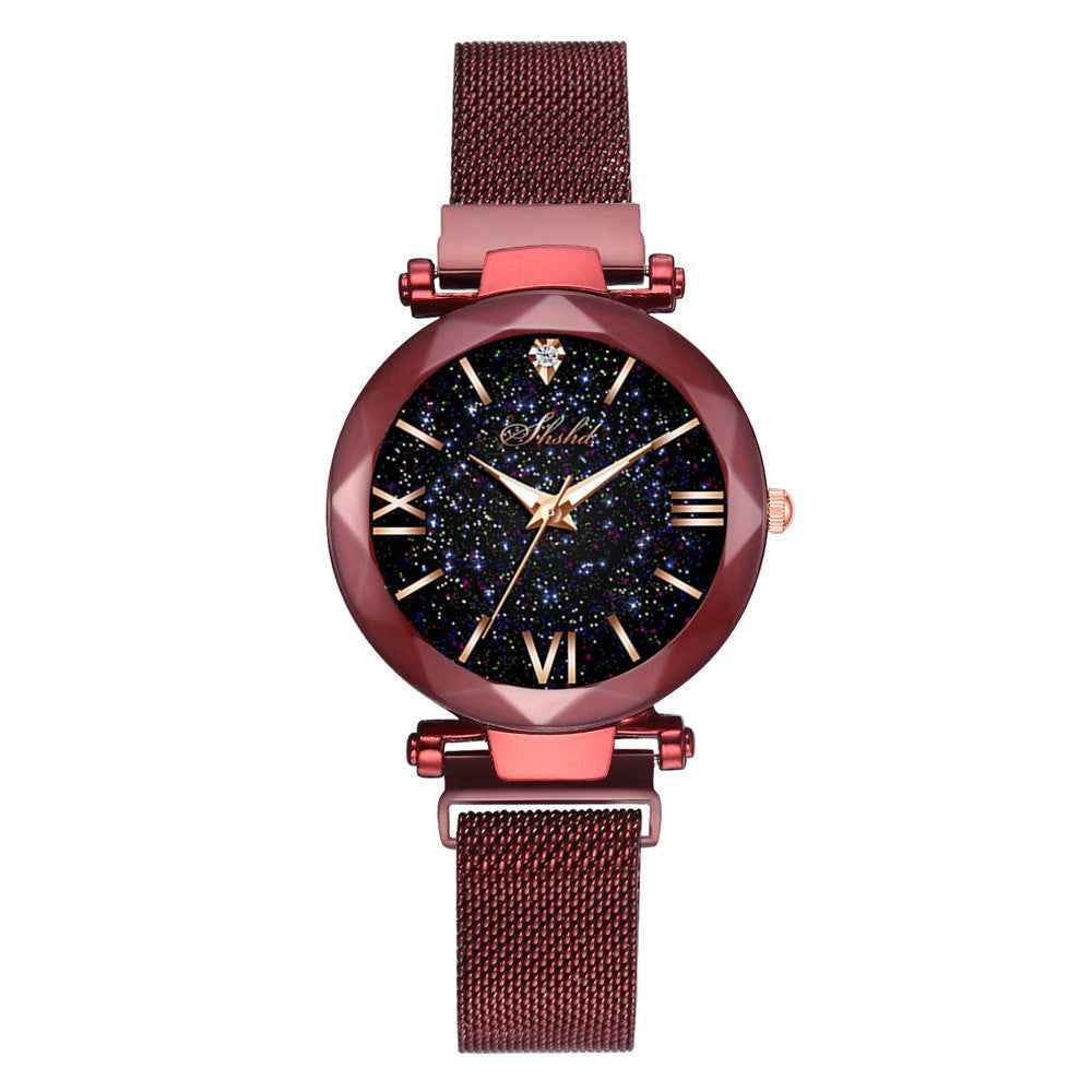 Starry Quartz Watch Lazy Magnet Strap