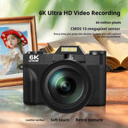 6K HD Digital Camera Mirrorless Camera Retro