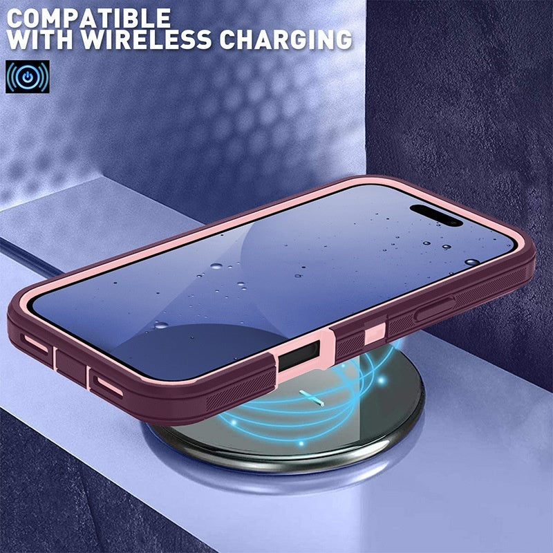 Applicable To New 17promax Three-proof Robot Solid Colour iPhone Phone Case - EBuyGoods