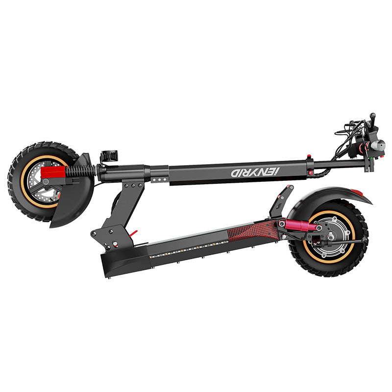 Double Shock Absorber Scooter Scooter Portable Folding - EBuyGoods