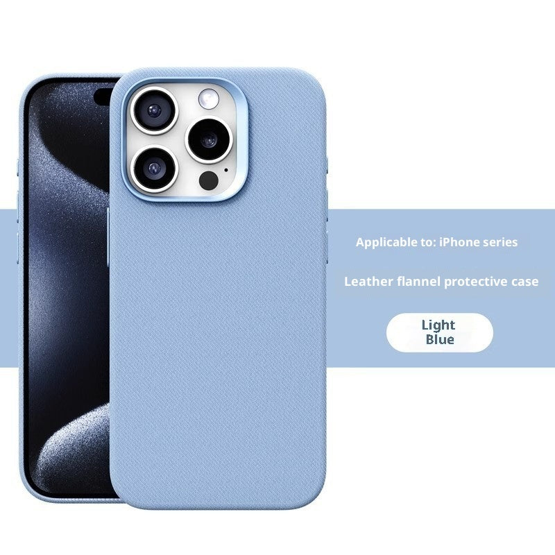 Leather Flannel Fabric Magnetic iPhone Phone Case - EBuyGoods