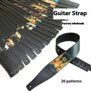 Color Printing Folk Guitar Shoulder Strap Musical Instrument Accessories - EBuyGoods