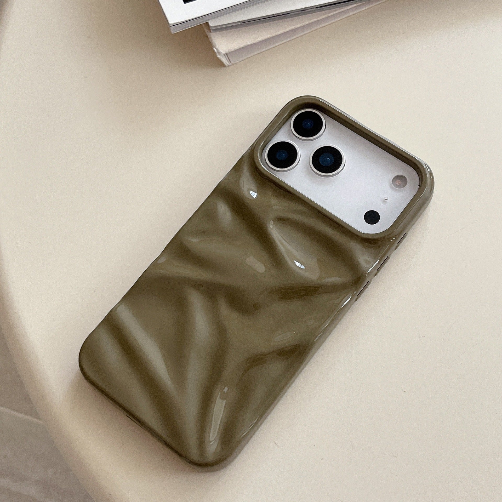 Three-dimensional Pleated Pattern Autumn And Winter Colour iPhone Phone Case - EBuyGoods