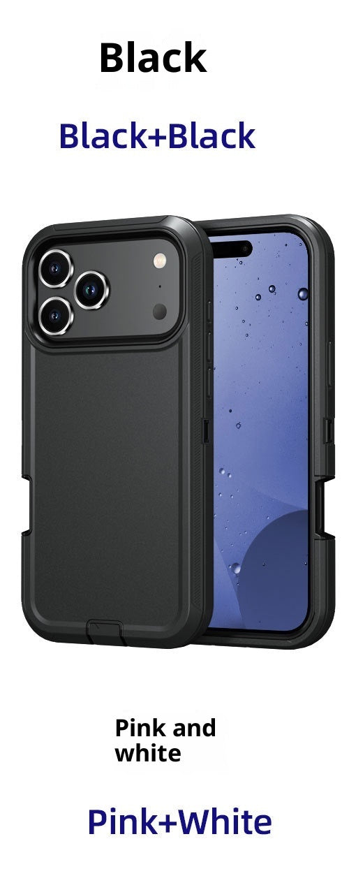 Applicable To New 17promax Three-proof Robot Solid Colour iPhone Phone Case - EBuyGoods