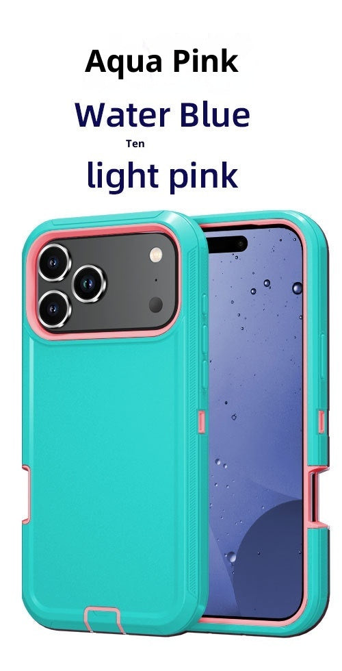 Applicable To New 17promax Three-proof Robot Solid Colour iPhone Phone Case - EBuyGoods