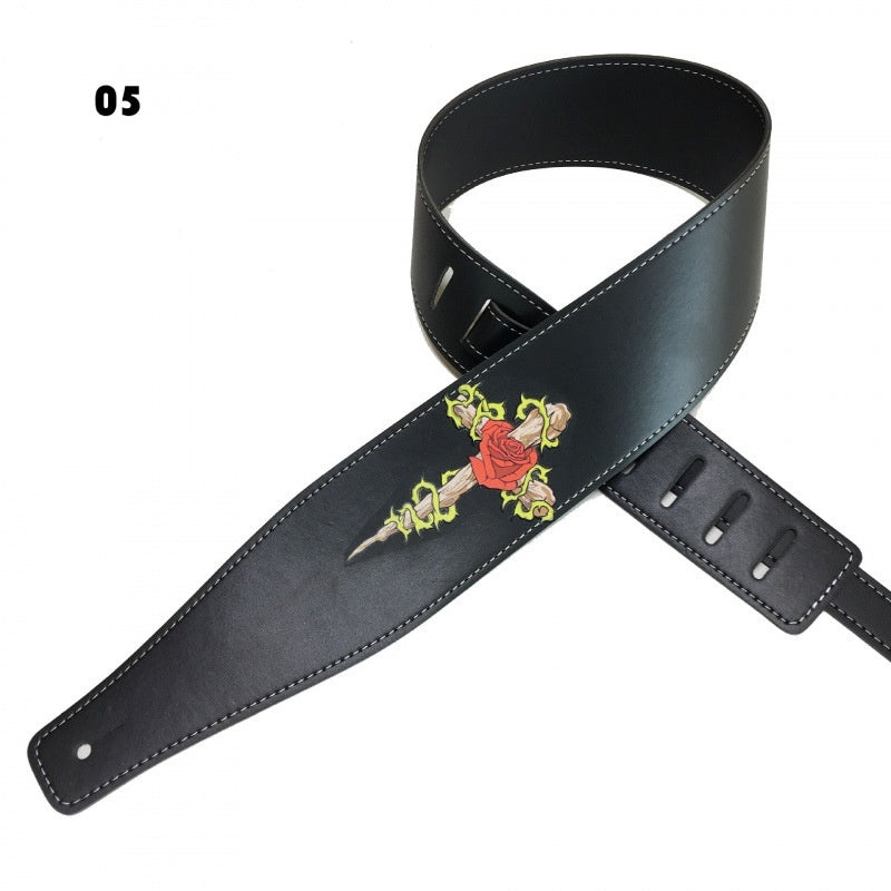 Color Printing Folk Guitar Shoulder Strap Musical Instrument Accessories - EBuyGoods