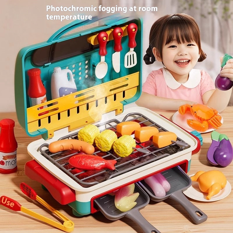 Simulation Mini Small Kitchen Play House Slicer Girls' Cooking Barbecue Toys - EBuyGoods