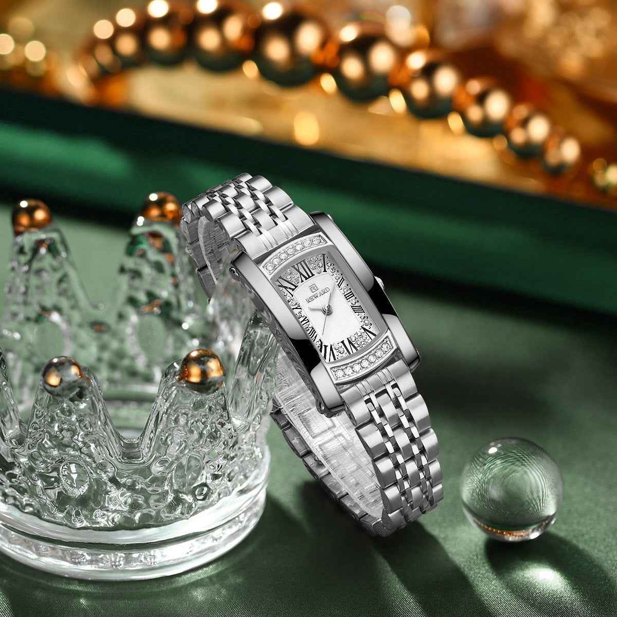 Affordable Luxury Fashion Waterproof Women's Square Quartz Wrist Watch