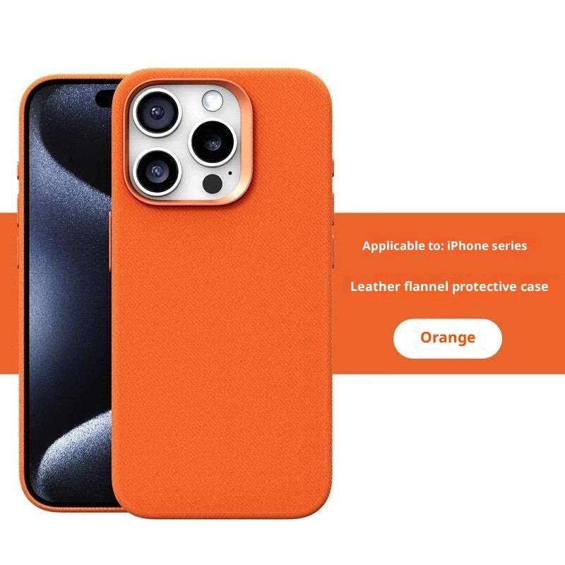 Leather Flannel Fabric Magnetic iPhone Phone Case - EBuyGoods