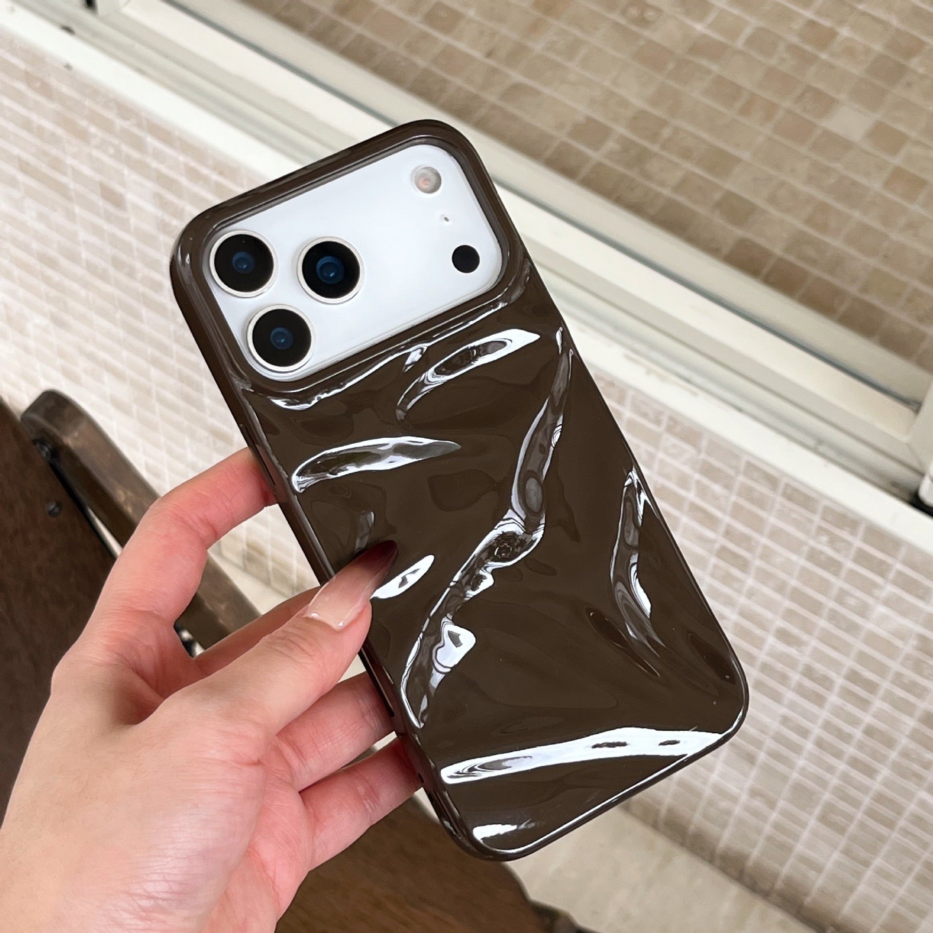 Three-dimensional Pleated Pattern Autumn And Winter Colour iPhone Phone Case - EBuyGoods