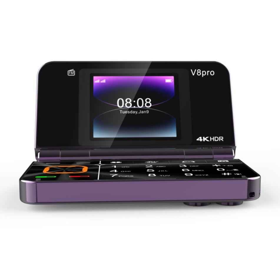 V8pro Dual Screen Folding Flip Function Mobile Phone