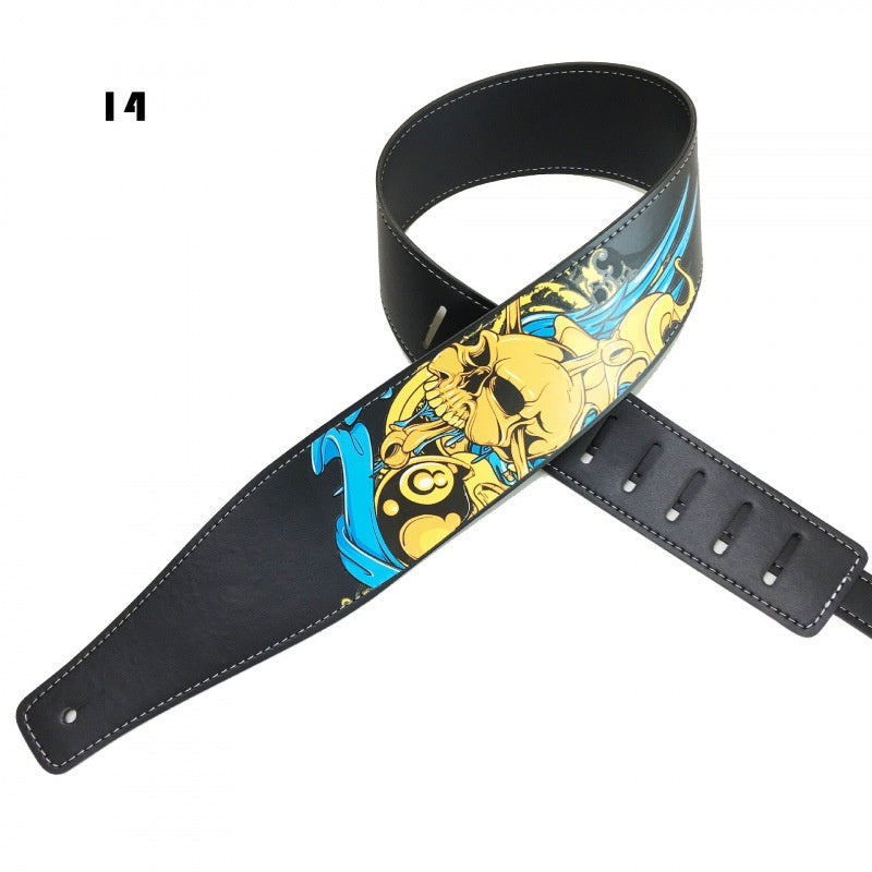 Color Printing Folk Guitar Shoulder Strap Musical Instrument Accessories - EBuyGoods