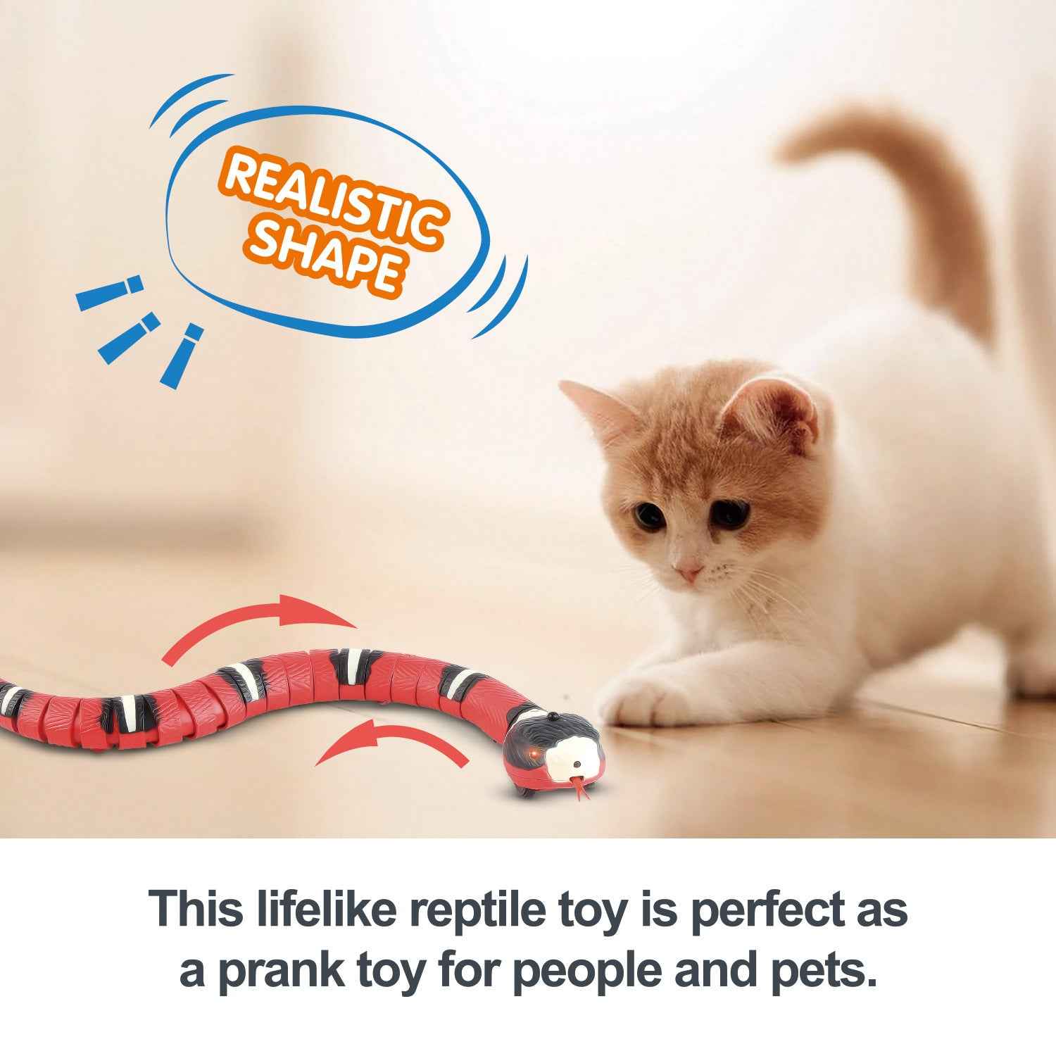 Smart Sensing Interactive Cat Toys Automatic Electronic Snake Cat Teasering Play USB Rechargeable Kitten Toys For Cats Dogs Pet