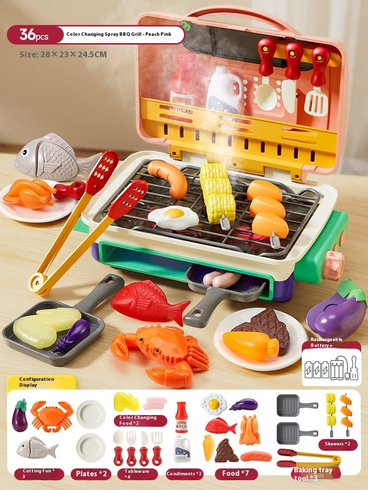 Simulation Mini Small Kitchen Play House Slicer Girls' Cooking Barbecue Toys - EBuyGoods