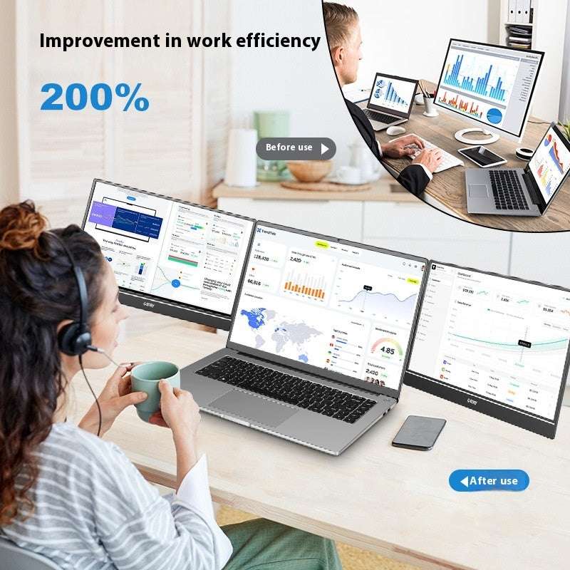 HD 14-inch Single-screen Dual-screen Office Display