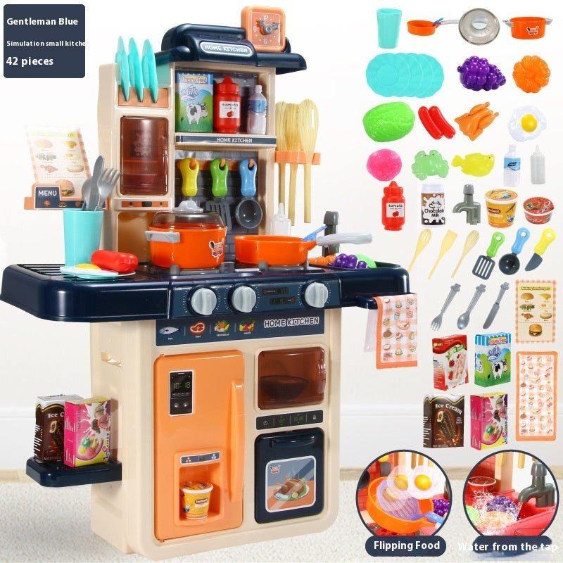 Cross-border Hot Children Play House Simulated Kitchen Toy Suit Dining Table Cooking Kitchenware Girls' Toys - EBuyGoods