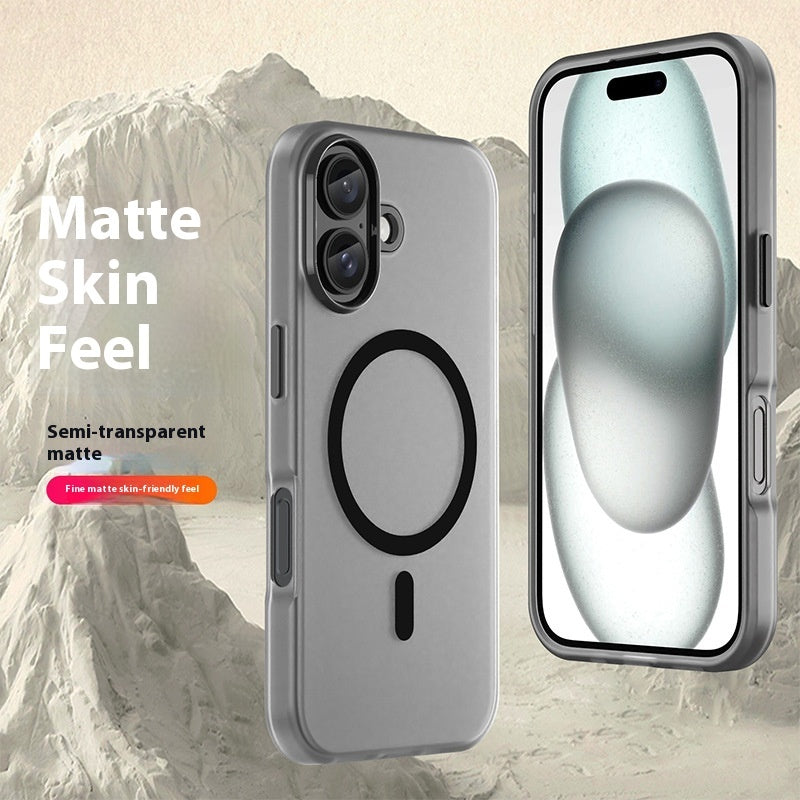 Magnetic Matte Skin Feeling Translucent iPhone Phone Case - EBuyGoods