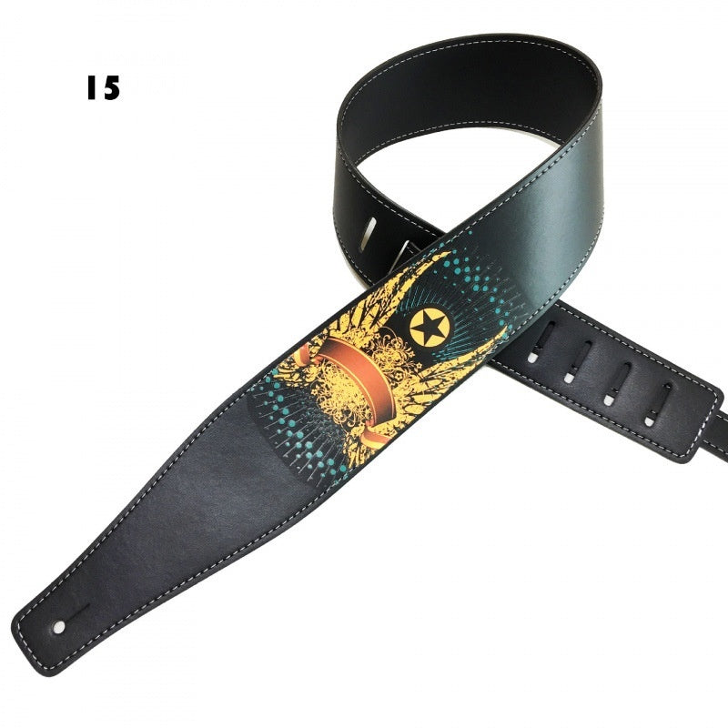 Color Printing Folk Guitar Shoulder Strap Musical Instrument Accessories - EBuyGoods